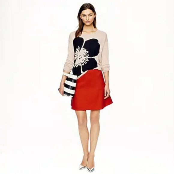 J. Crew Dresses & Skirts - J. Crew fluted red mini skirt